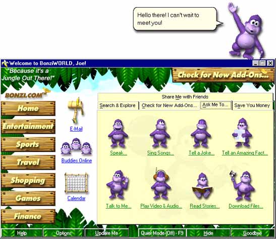 Bonzi buddy original website